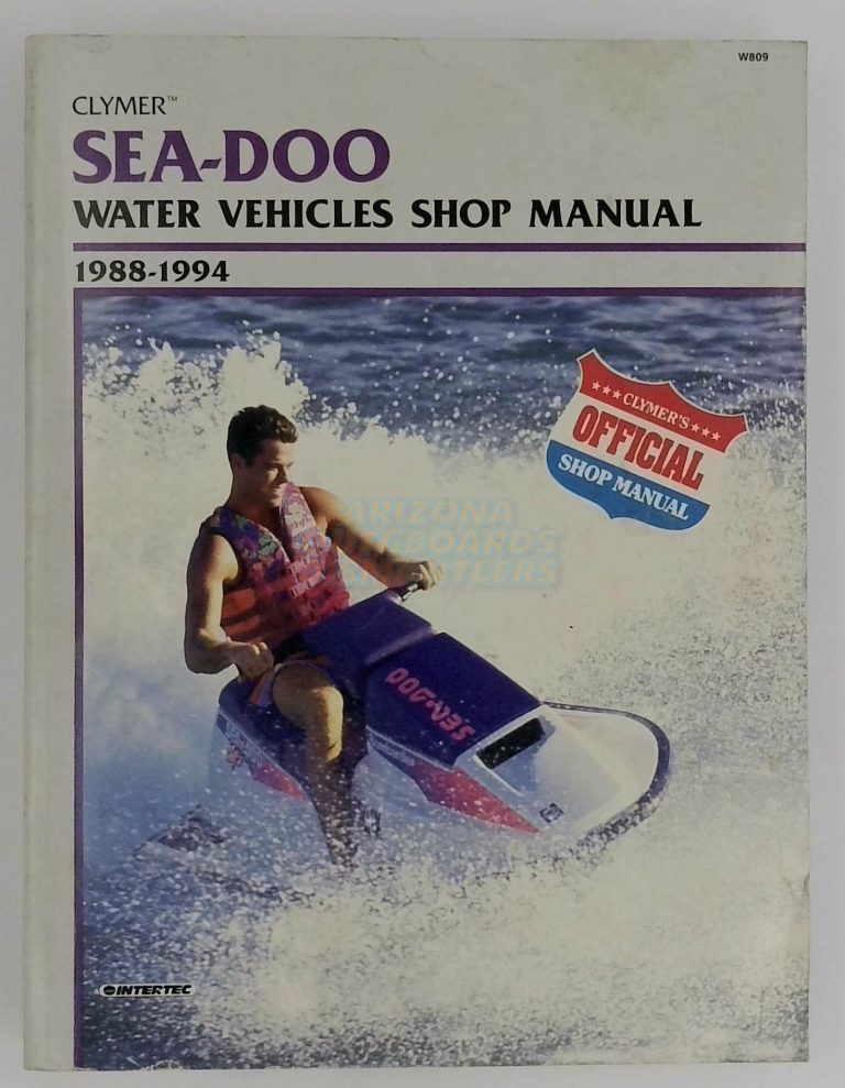 Sea Doo Water Vehicles Shop Manual 1988-1994