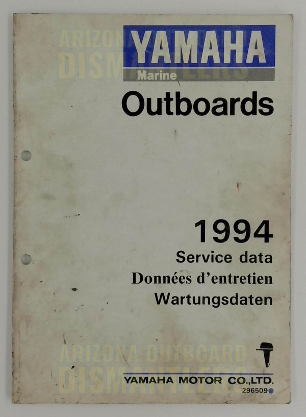 Yamaha Marine Outboards – 1994 Service Data Manual PN 296509