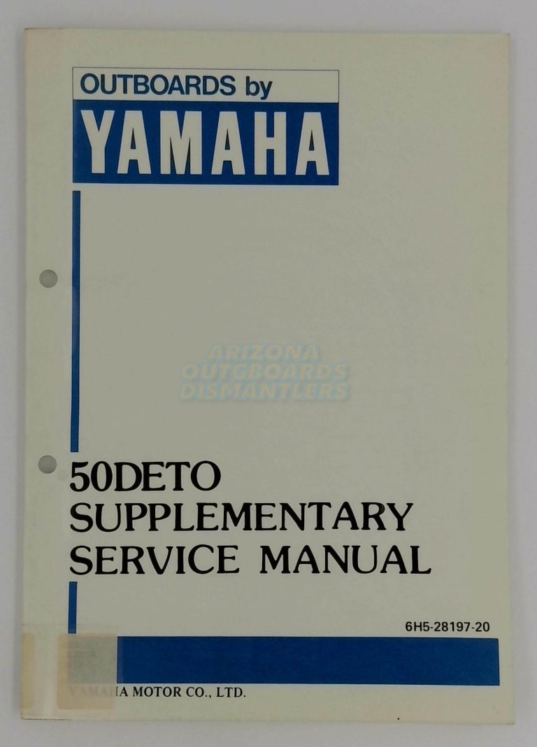 Yamaha Outboard 50 Deto Supplementary Service Manual