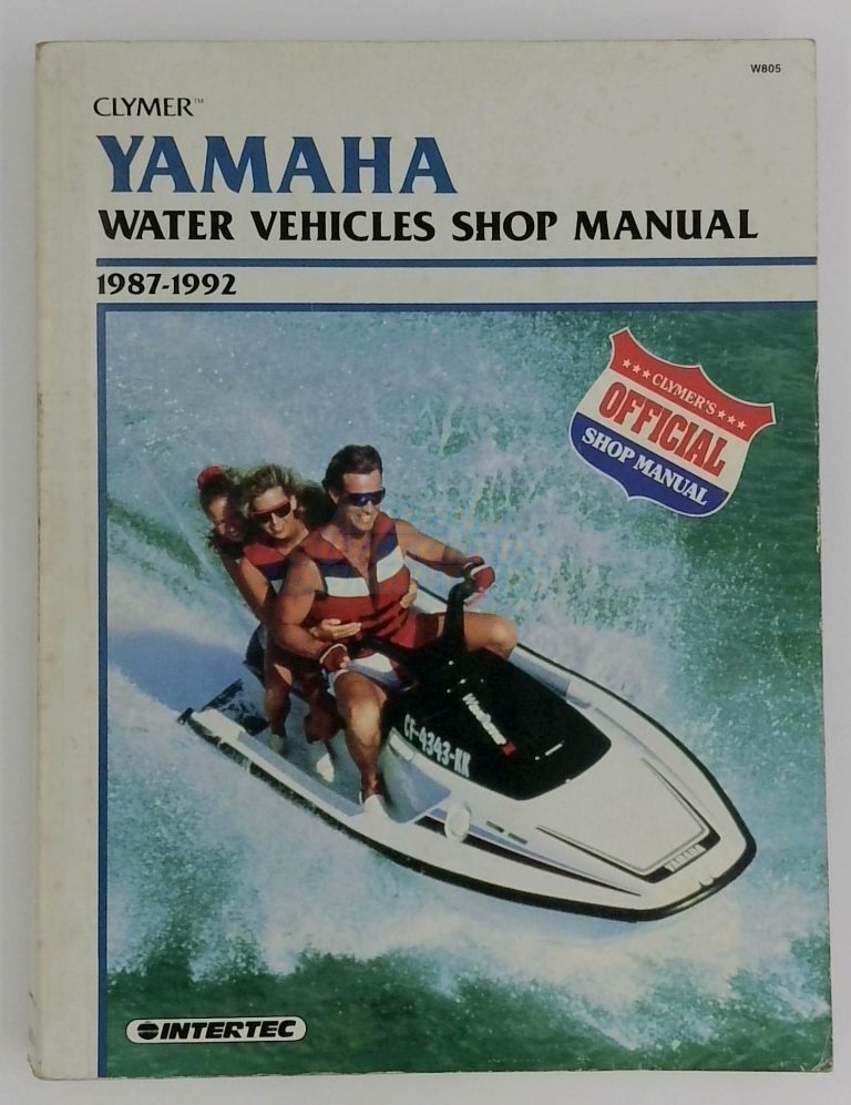 Yamaha Water Vehicles Shop Manual 1987-1992